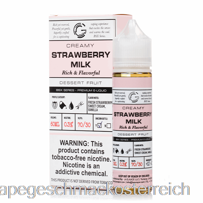Erdbeermilch – BSX-Serie – 60 Ml, 6 Mg Vape-Geschmack